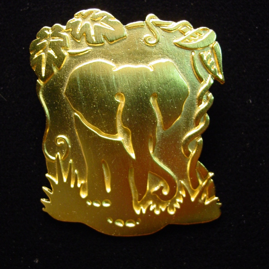 ‘Elephant In Jungle' Pin Brooch